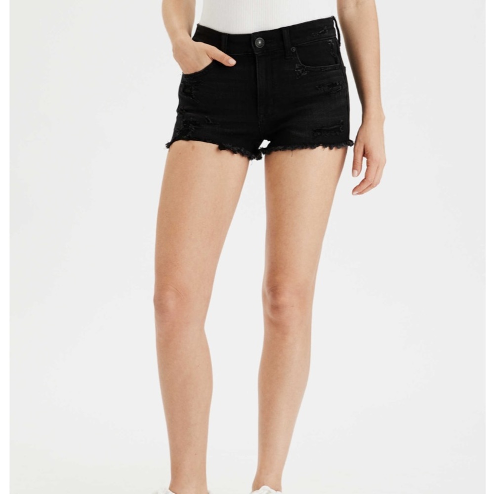 AE High-Rise Denim Shorts